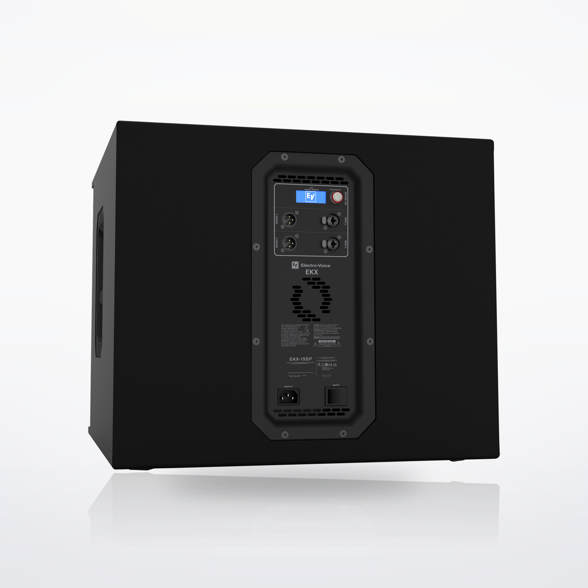 Electro-Voice EKX-15SP powered subwoofer, rear panel