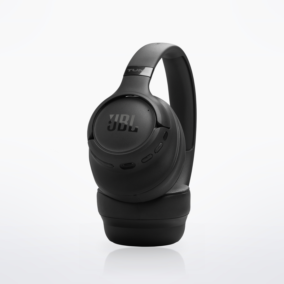 JBL Tune 780NC headphones, Black, earcup controls detail