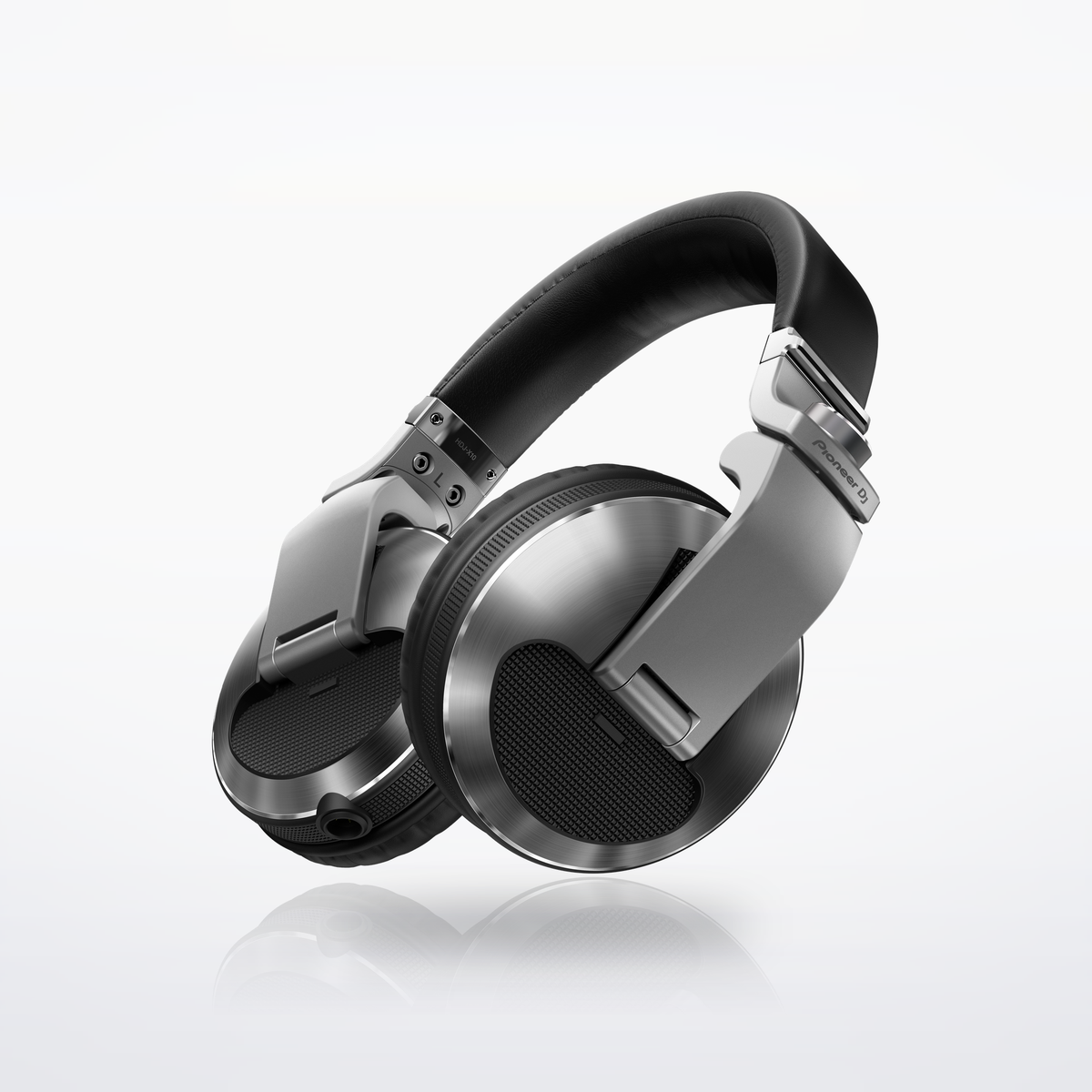 Pioneer DJ HDJ-X10 DJ headphones, Silver, three-quarter view