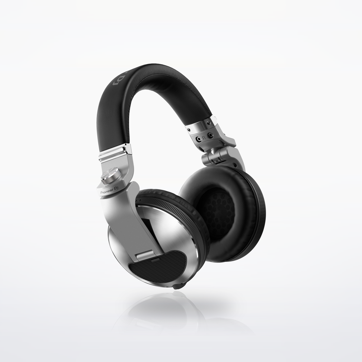 Pioneer DJ HDJ-X10 DJ headphones, Silver, rear three-quarter view