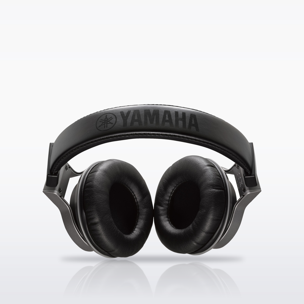 Yamaha HPH-MT7 studio monitor headphones, Black, lying flat, headband view