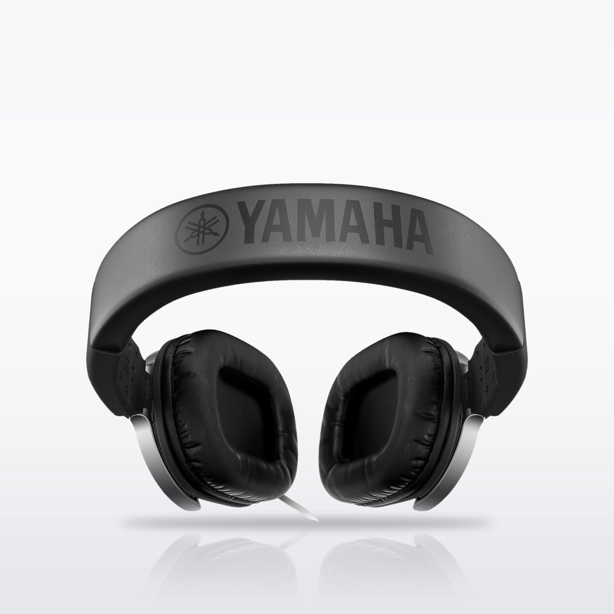Yamaha HPH-MT8 studio monitor headphones lying flat, headband view