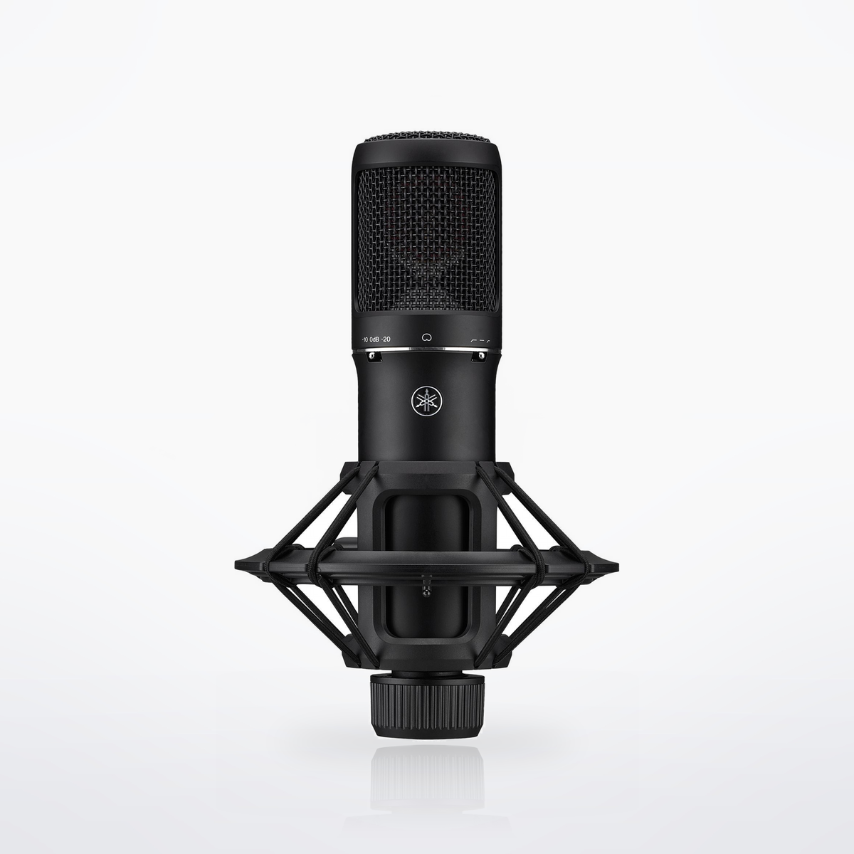 Yamaha YCM705, Black, suspended in its included shock mount