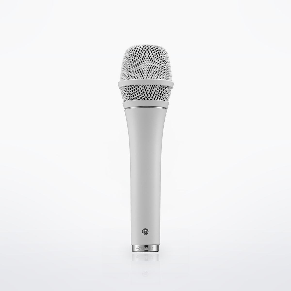 Yamaha YDM707 dynamic microphone, White, rear view with XLR connector