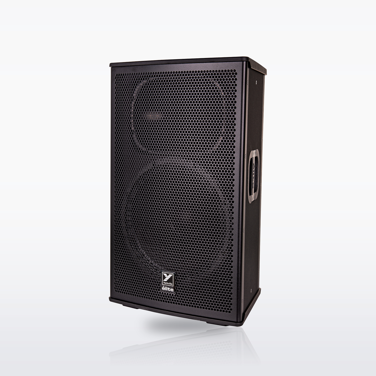 Yorkville EF15P Elite powered loudspeaker, angled view from the other side