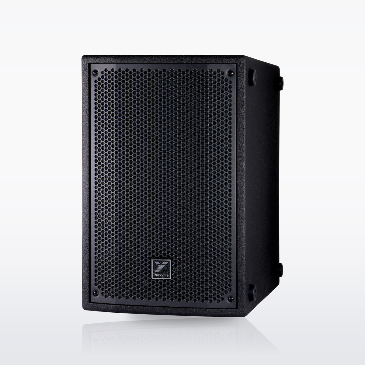 Yorkville YXL10SP powered subwoofer, angled view from the other side