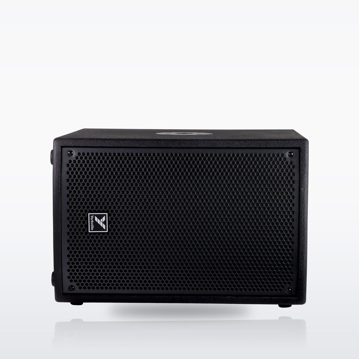Yorkville YXL10SP powered subwoofer, front and side view