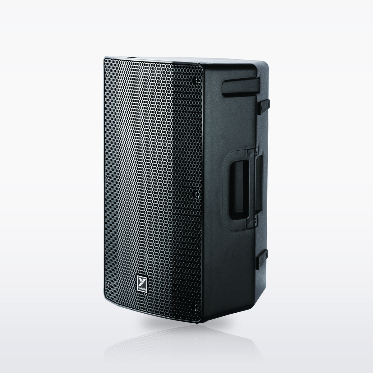 Yorkville YXL12 unpowered loudspeaker, angled view