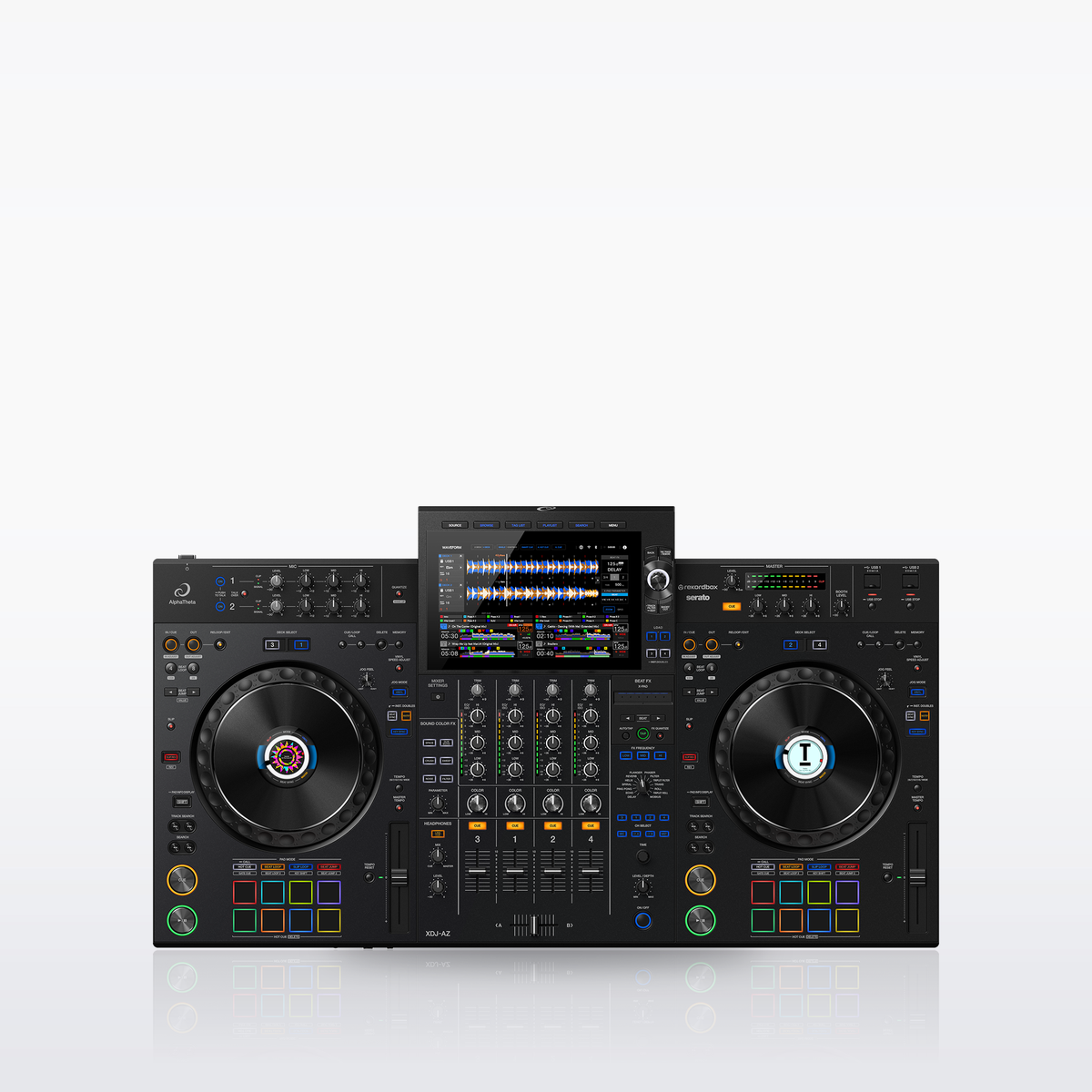 AlphaTheta XDJ-AZ 4-channel all-in-one DJ system, top view