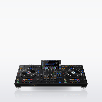 AlphaTheta XDJ-AZ all-in-one DJ system, front three-quarter view