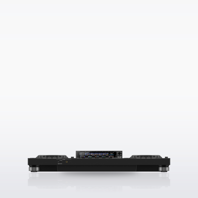 AlphaTheta XDJ-AZ all-in-one DJ system, front view with the touchscreen raised