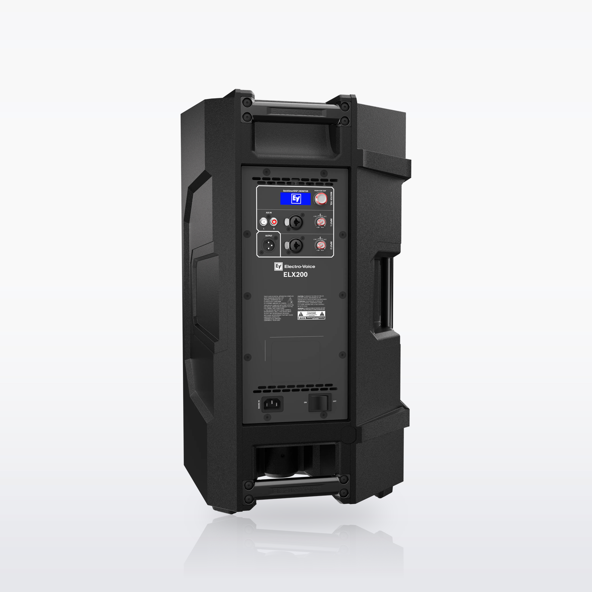 Electro-Voice ELX200-12P powered loudspeaker, rear three-quarter view