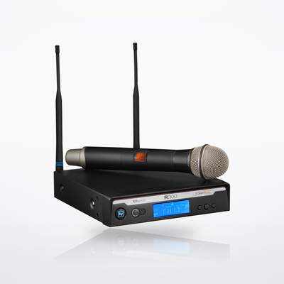 Electro-Voice R300-HD wireless microphone system, receiver and HT-300 handheld transmitter