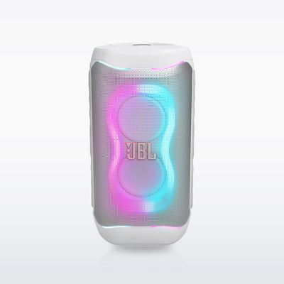 JBL PartyBox 130 portable party speaker, White, front view