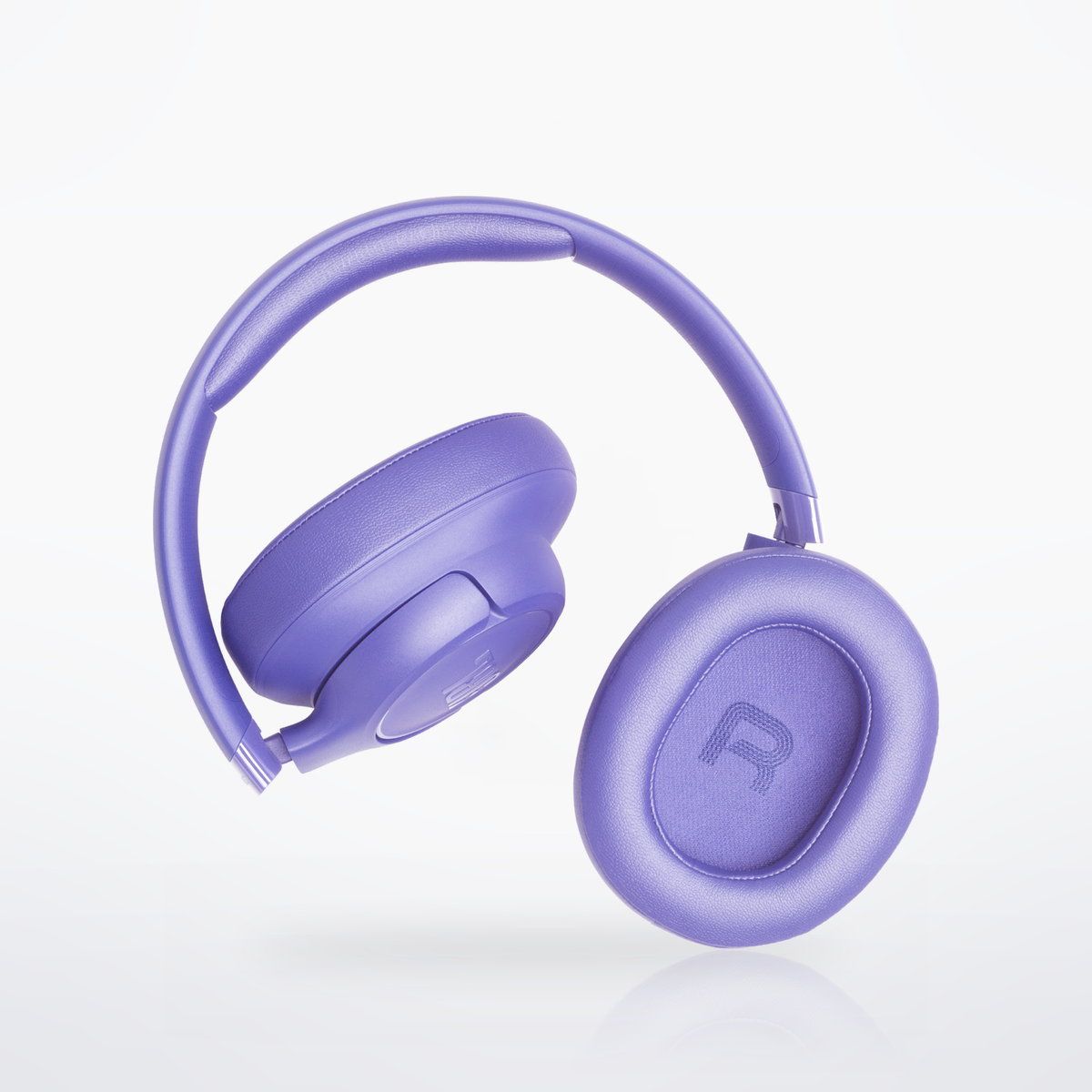 JBL Tune 730BT headphones, Lavender, headband and hinge detail