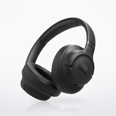 JBL Tune 780NC noise canceling headphones, Black, three-quarter view