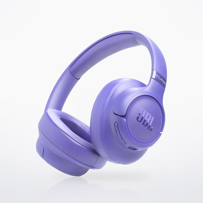 JBL Tune 780NC noise canceling headphones, Lavender, three-quarter view