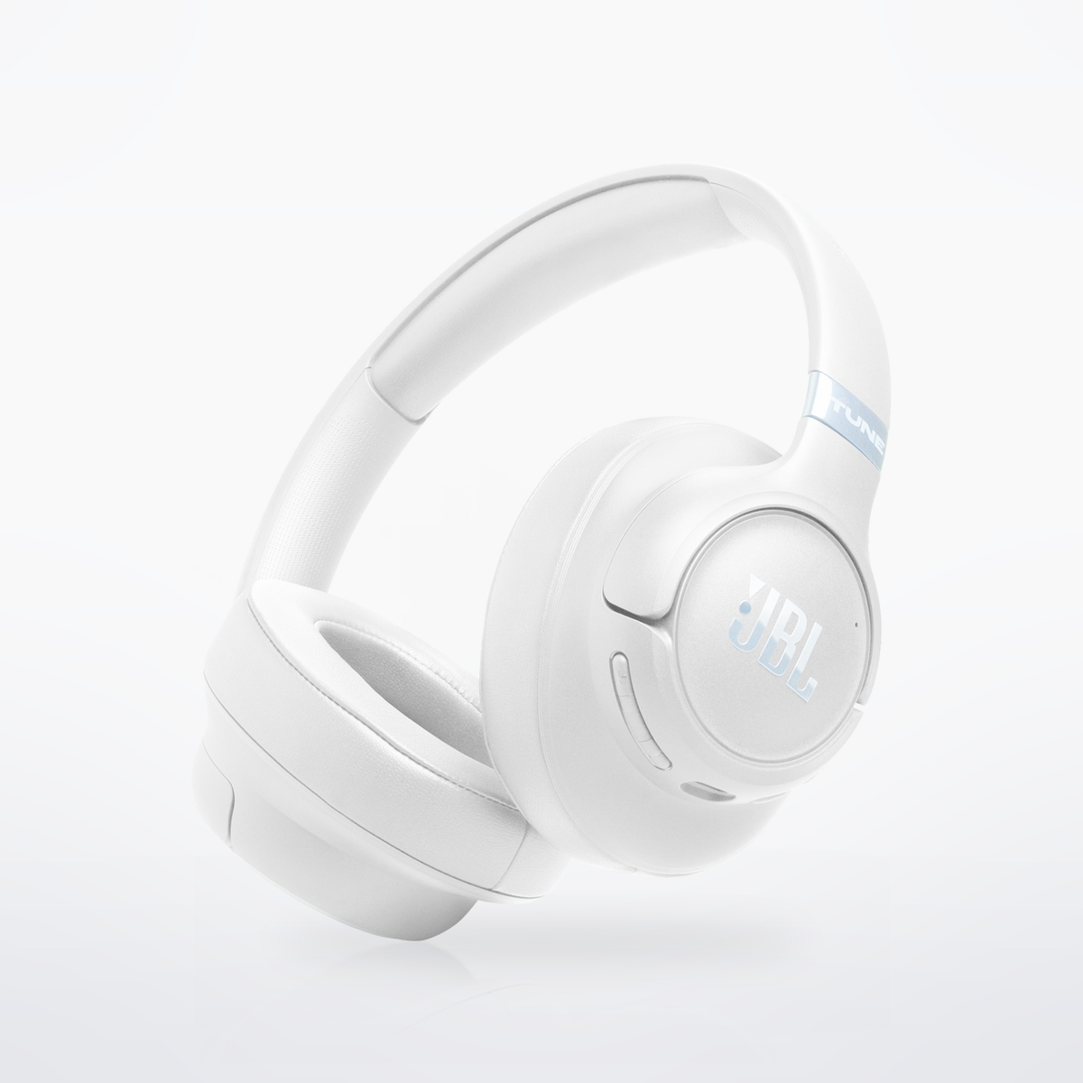 JBL Tune 780NC noise canceling headphones, White, three-quarter view