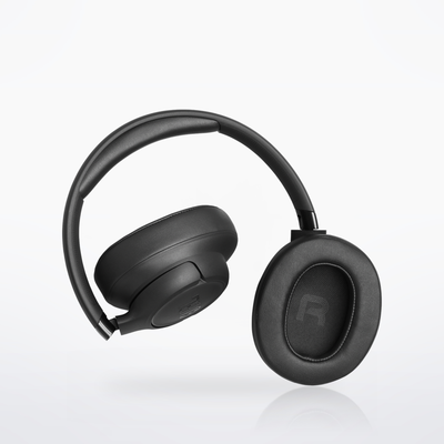 JBL Tune 780NC headphones, Black, metal accent and hinge detail