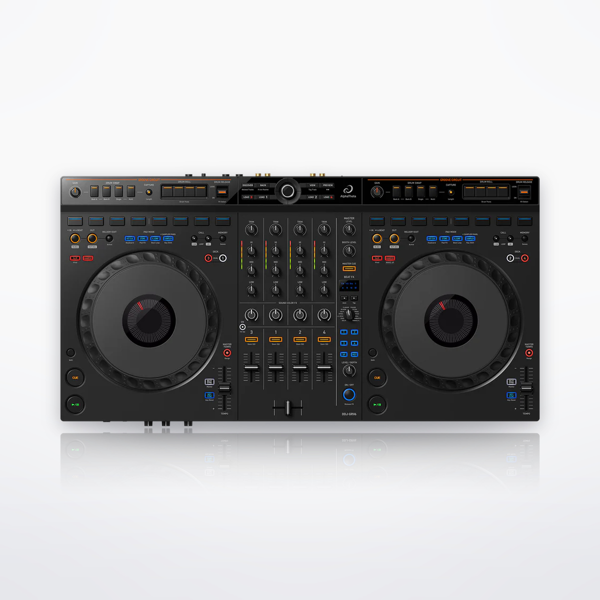 Pioneer DJ DDJ-GRV6 controller, top view