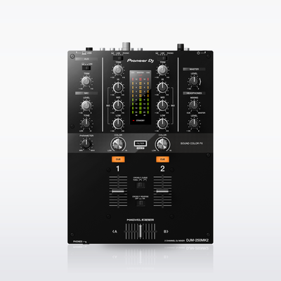 Pioneer DJ DJM-250MK2 2-channel DJ mixer, top view