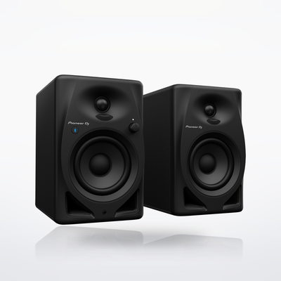 Pioneer DJ DM-40D-BT Bluetooth desktop monitor speakers, Black, angle