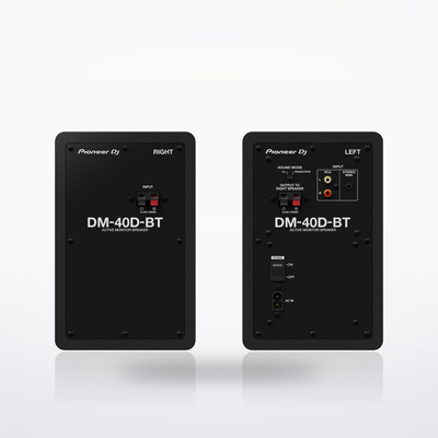 Pioneer DJ DM-40D-BT Bluetooth desktop monitor speakers, Black, rear