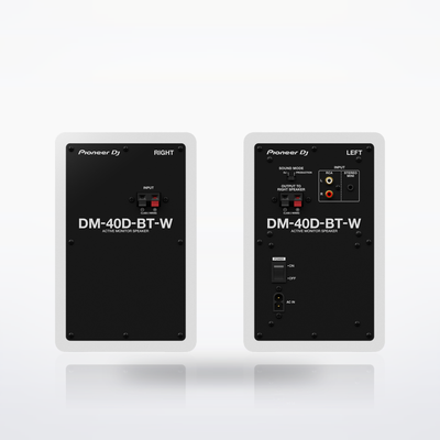 Pioneer DJ DM-40D-BT Bluetooth desktop monitor speakers, White, rear