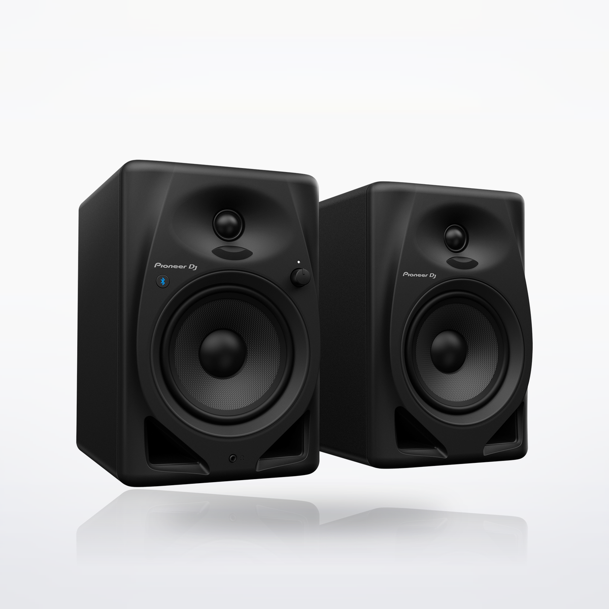 Pioneer DJ DM-50D-BT Bluetooth desktop monitor speakers, Black, angle