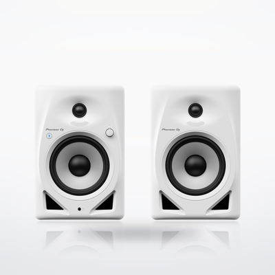 Pioneer DJ DM-50D-BT Bluetooth desktop monitor speakers, White, front
