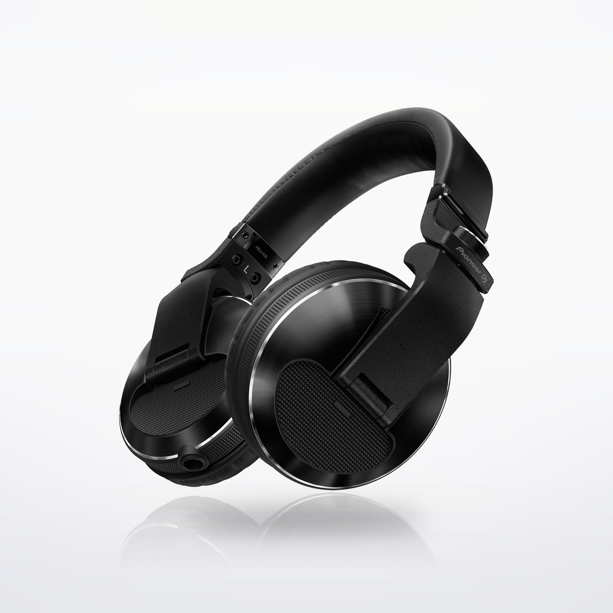 Pioneer DJ HDJ-X10 DJ headphones, Black, three-quarter view