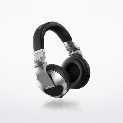 Pioneer DJ HDJ-X10 DJ headphones, Silver, rear three-quarter view