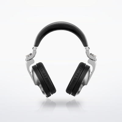 Pioneer DJ HDJ-X10 DJ headphones, Silver, front view