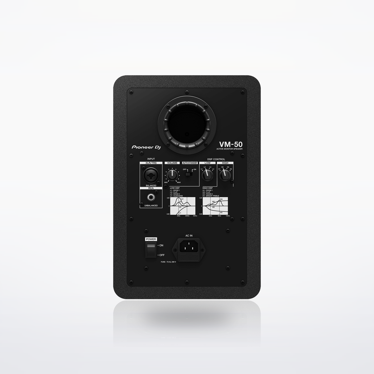 Pioneer DJ VM-50 studio monitor, Black, rear