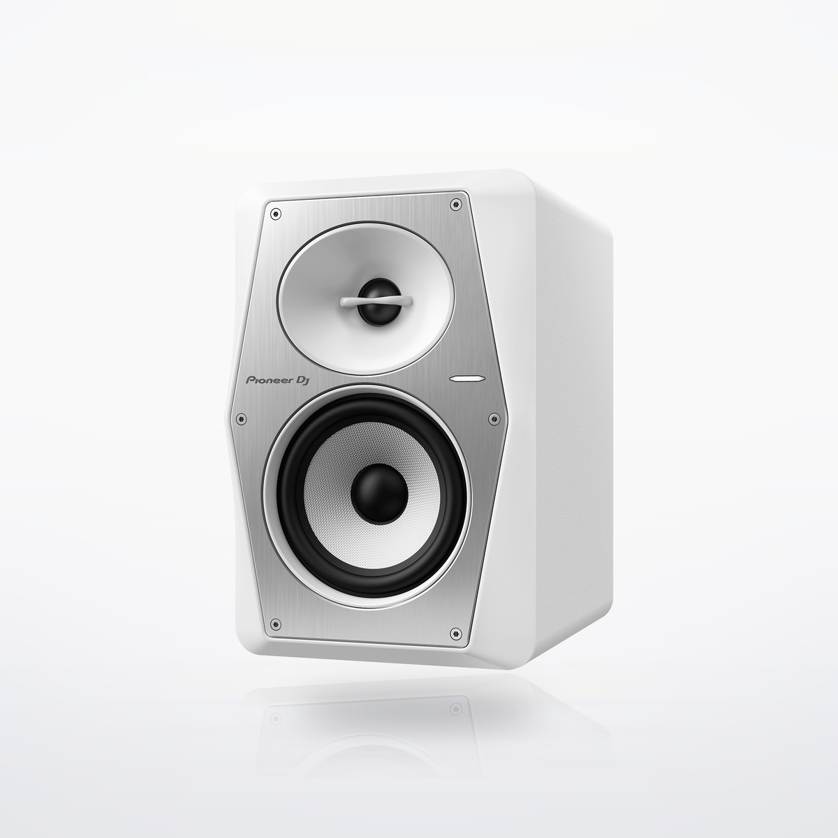 Pioneer DJ VM-50 studio monitor, White, angle