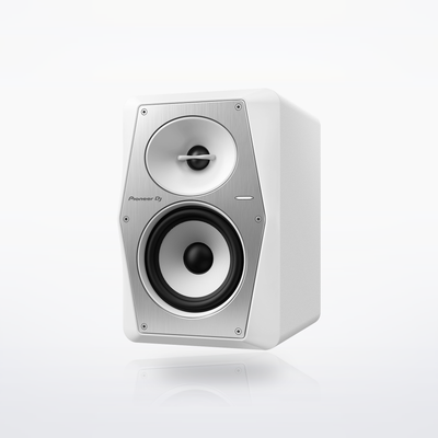 Pioneer DJ VM-50 studio monitor, White, angle