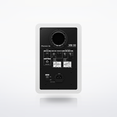 Pioneer DJ VM-50 studio monitor, White, rear