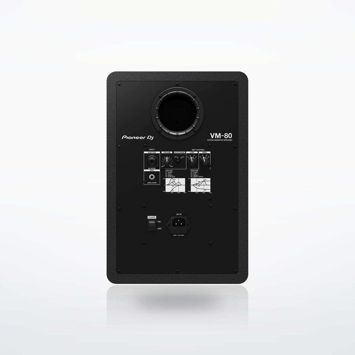 Pioneer DJ VM-80 studio monitor, rear