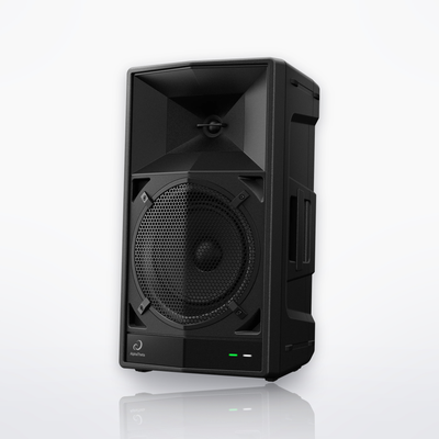 AlphaTheta Wave-Eight portable PA speaker, angle