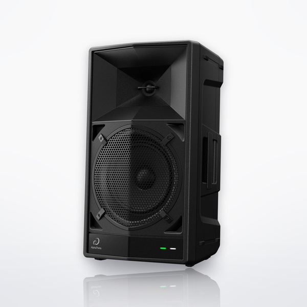 AlphaTheta Wave-Eight portable PA speaker, angle