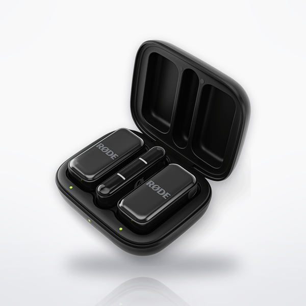 RØDE Wireless Micro transmitters and receiver, three-quarter top view