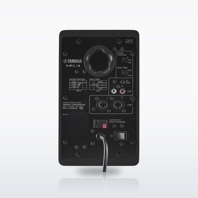 Yamaha HS3 studio monitor, Black, rear