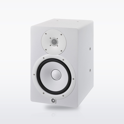 Yamaha HS8I studio monitor, White, angle