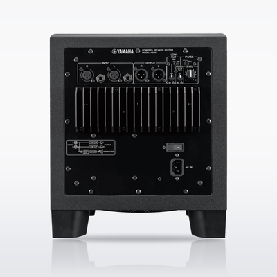 Yamaha HS8S powered studio subwoofer, rear panel