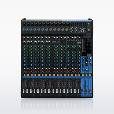 Yamaha MG20XU mixer, control surface from above