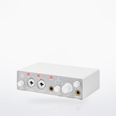 Yamaha UR22MK3 USB-C audio interface, White, three-quarter view