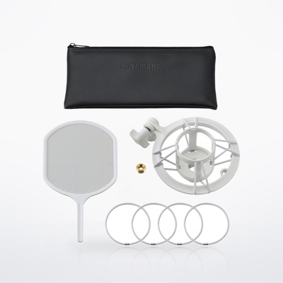 Yamaha YCM705, White, with included shock mount, pop filter and pouch