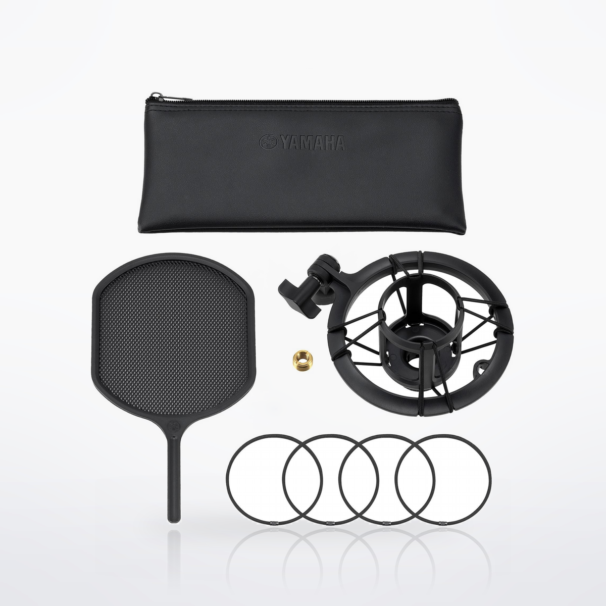 Yamaha YCM705, Black, with included shock mount, pop filter and pouch