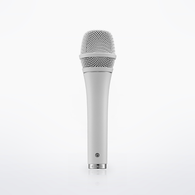 Yamaha YDM707 dynamic microphone, White, rear view with XLR connector