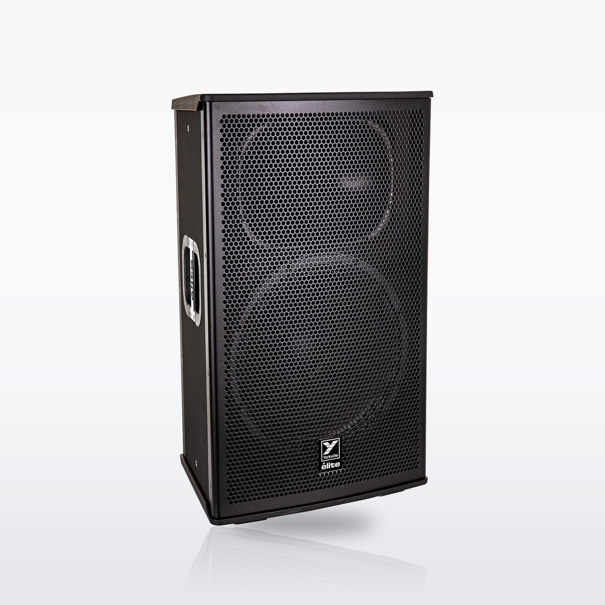 Yorkville EF15 Elite unpowered loudspeaker, angled view from the other side